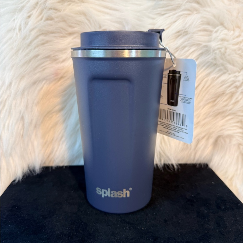 Splash Navy Blue Insulated Travel Mug with Lid